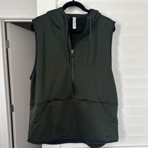 Under Armour Sleeveless Hoodie in Olive Green